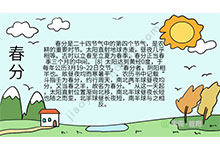 春分手抄报简画图