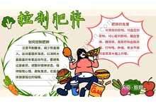 减少肥胖手抄报