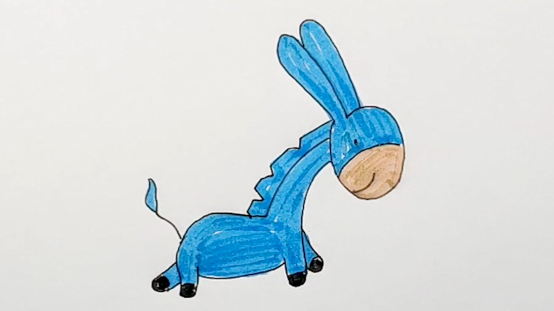 毛驴简笔画
