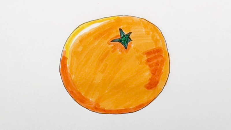橘子简笔画