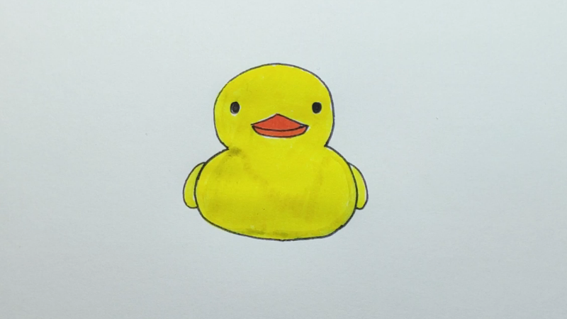 小黄鸭的画法