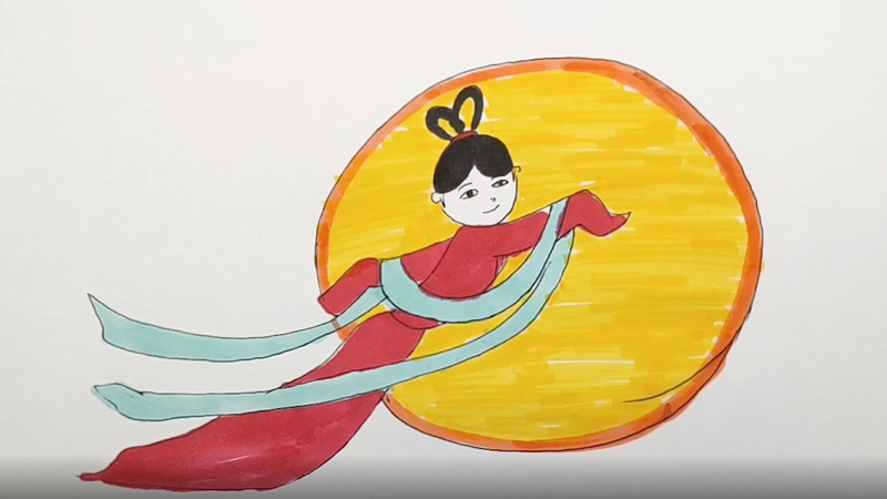 嫦娥简笔画