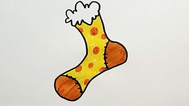 袜子简笔画