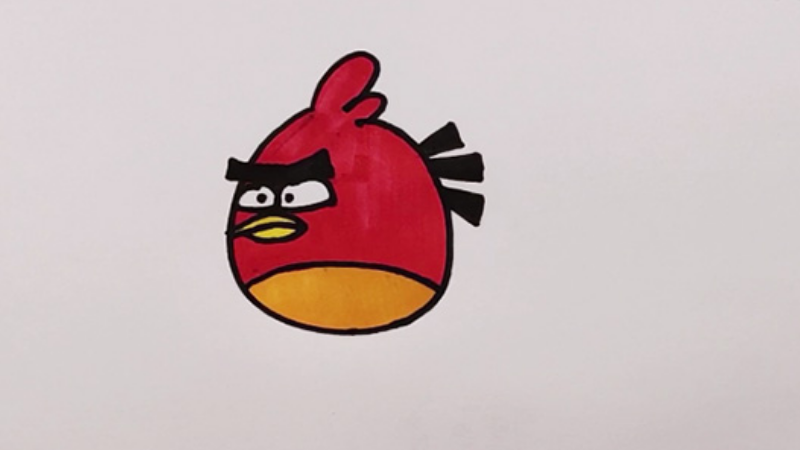 憤怒的小鳥簡筆畫