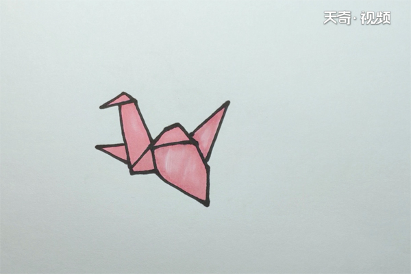 千纸鹤的画法