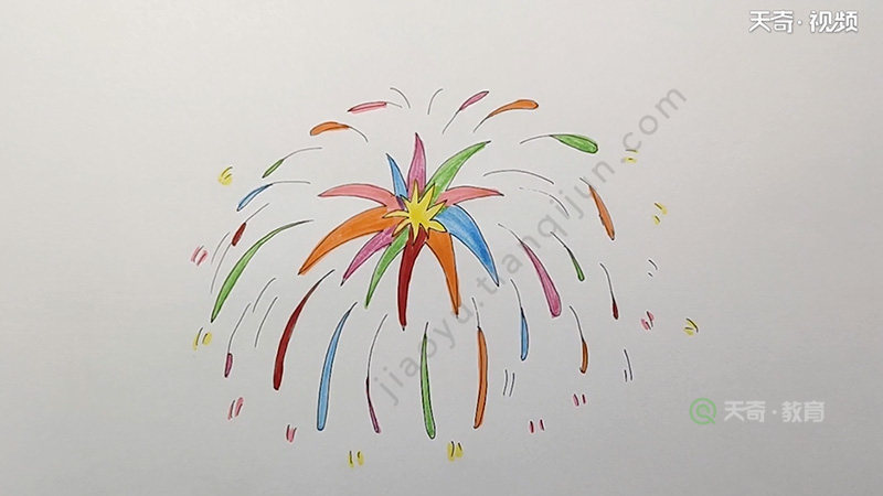 烟花简笔画