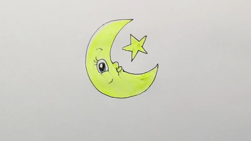 月亮简笔画