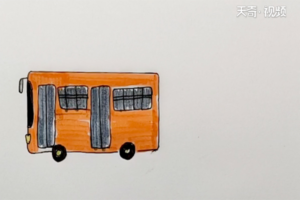 公共汽车简笔画