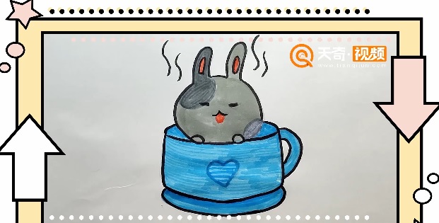 兔兔杯简笔画