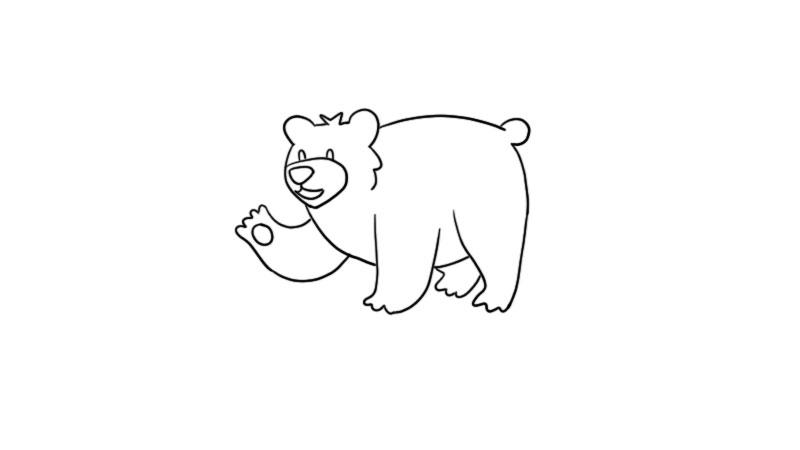 狗熊涂色画