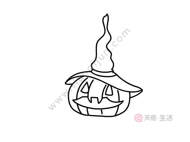 南瓜帽简笔画