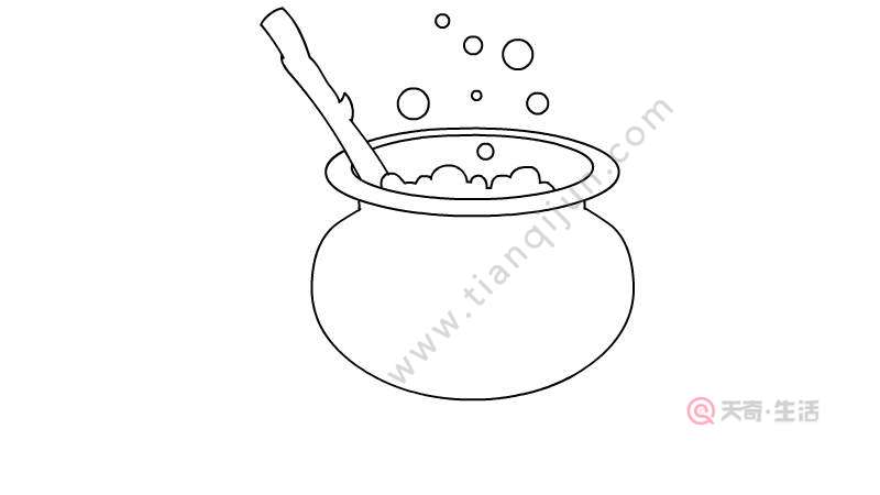 药罐火炉简笔画
