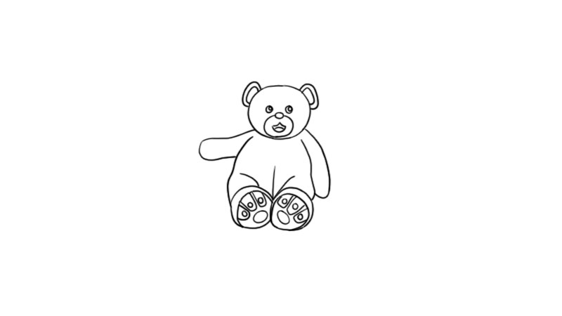 小熊涂色画