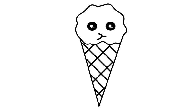 冰淇淋涂色画