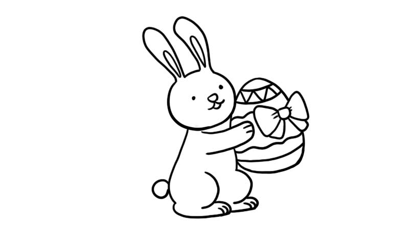 兔子彩蛋简笔画