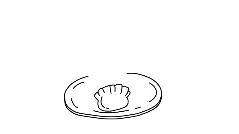 吃饺子简笔画