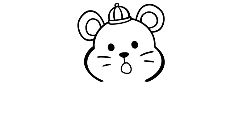 可爱老鼠过新年简笔画
