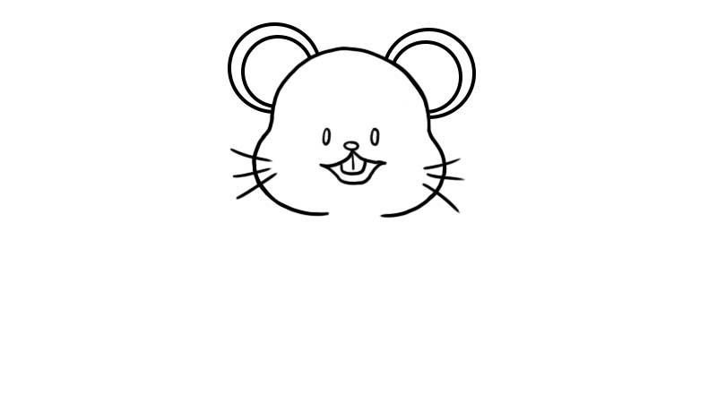 老鼠送福简笔画