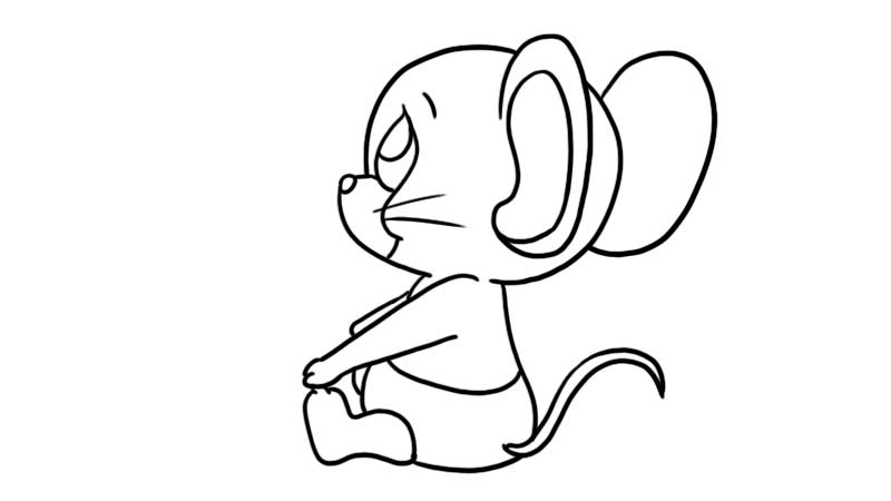 可爱的鼠宝宝简笔画