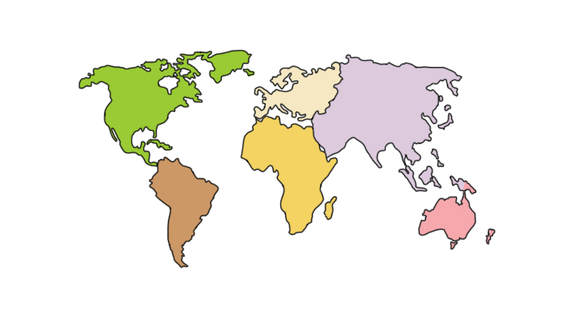 世界地图简笔画步骤