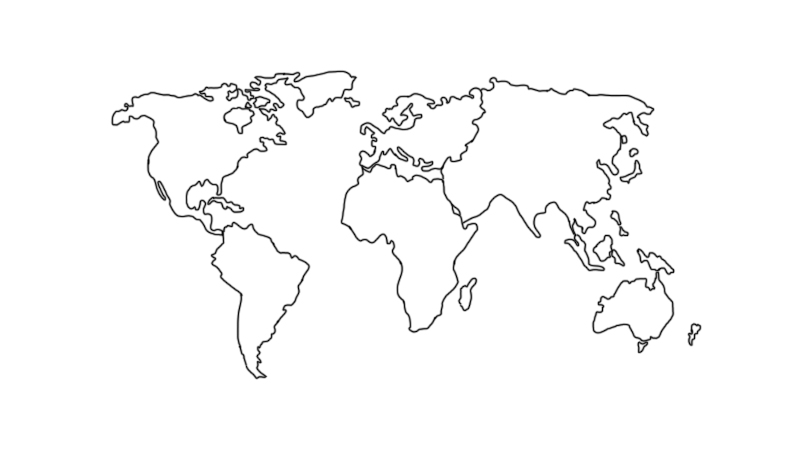 世界地图简笔画步骤