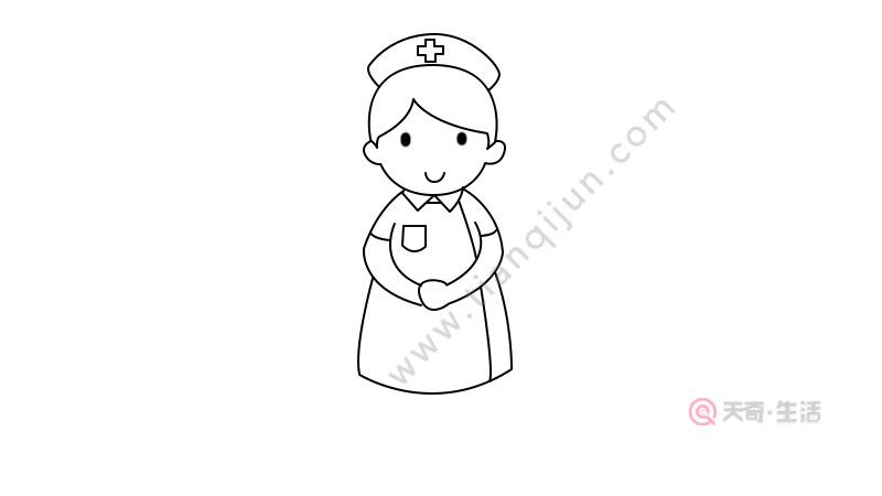 粉色护士简笔画 护士简笔画