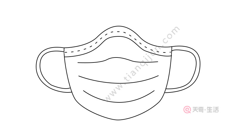 口罩简笔画步骤图 口罩简笔画