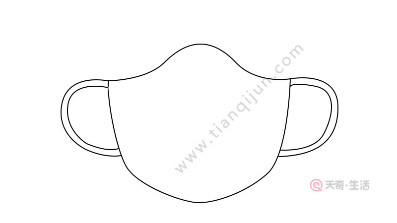 口罩简笔画步骤图 口罩简笔画