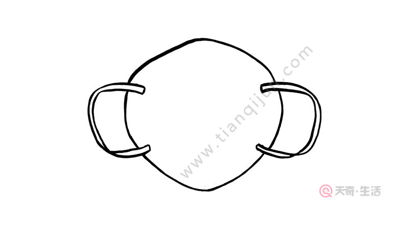 防护口罩简笔画 防护口罩简笔画画法