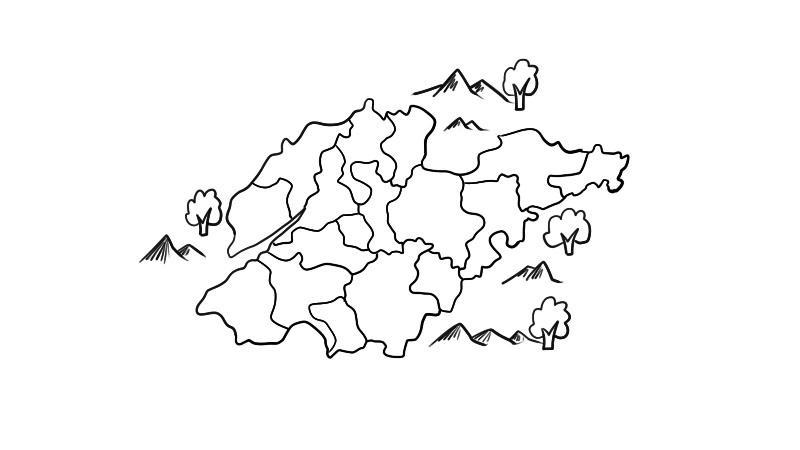 山东地图简笔画画法