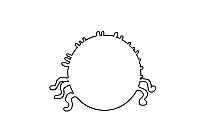 新型冠状病毒简笔画画法步骤图片