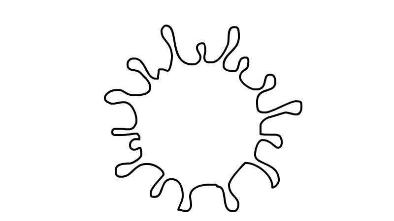 新型冠状病毒简笔画教程图片