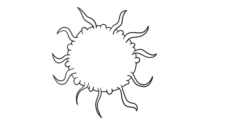 病毒简笔画画法图片步骤
