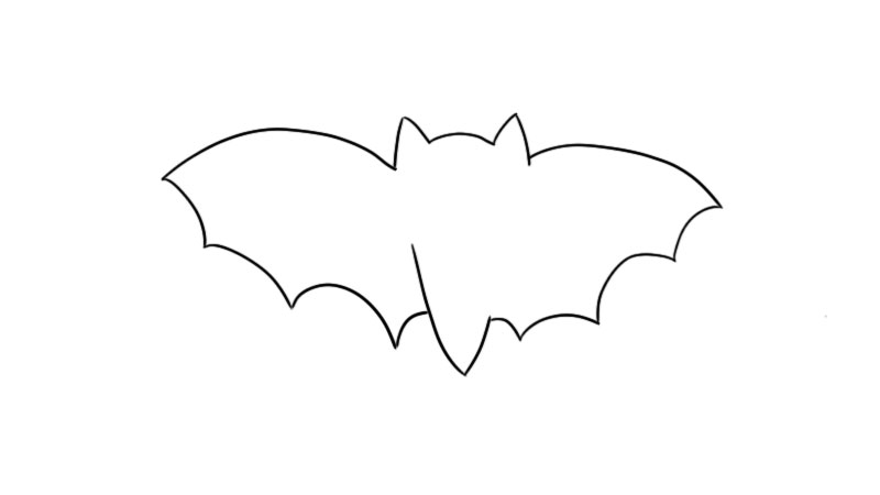 蝙蝠简笔画画法教程