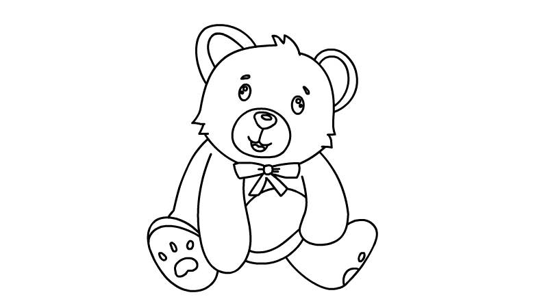 熊简笔画怎么画可爱
