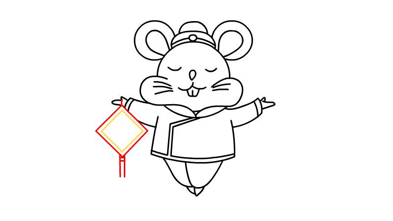 鼠年福字简笔画画法