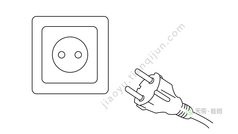 电源插座简笔画