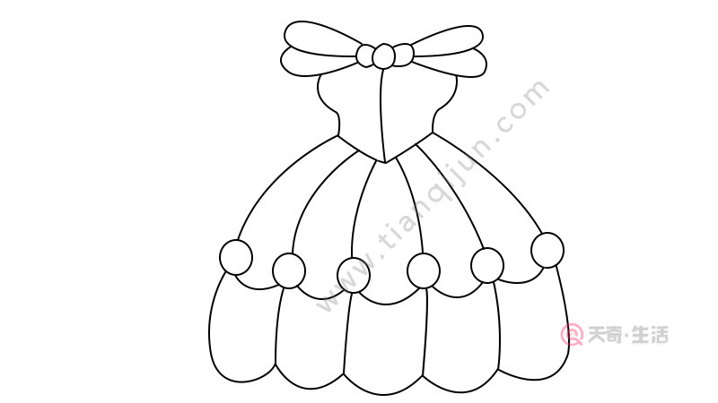 公主裙简笔画