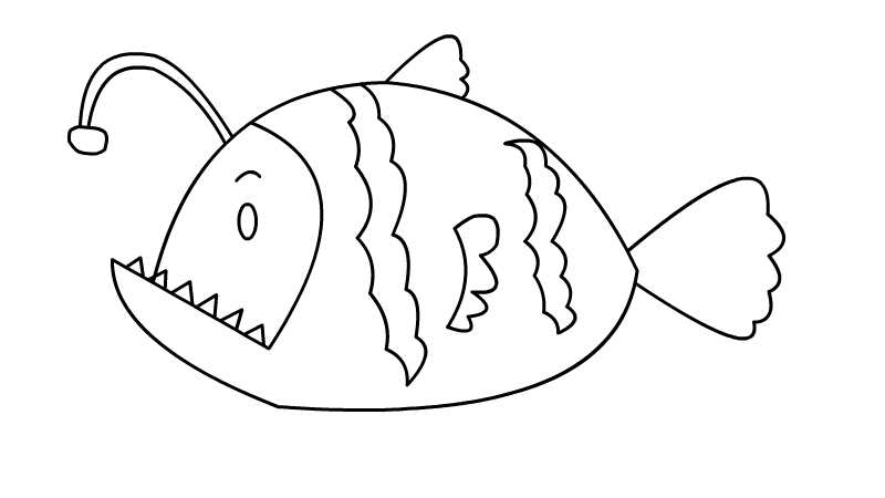 灯笼鱼简笔画
