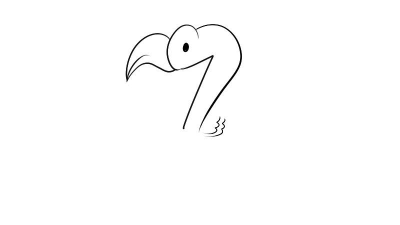 用数字画动物之大鹅简笔画画法