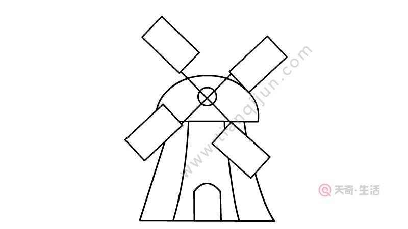 点缀装饰小图案 风车简笔画