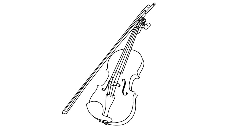 小提琴简笔画