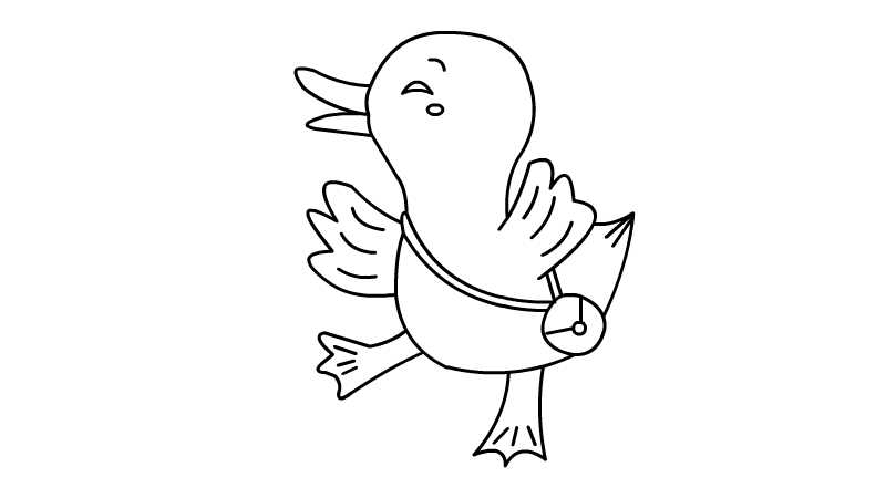 如何画鸭子的简笔画步骤