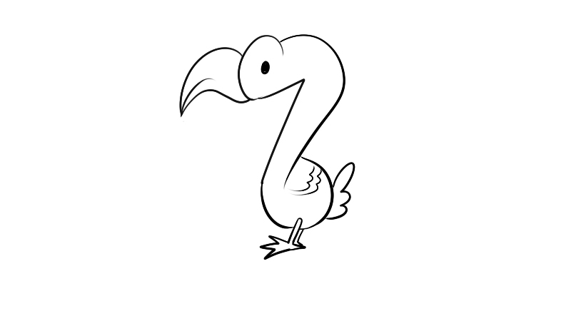 用数字画动物之大鹅简笔画画法
