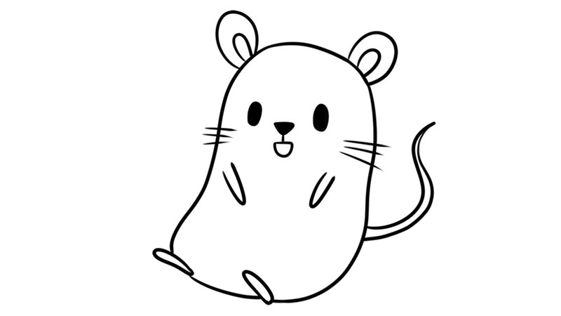 老鼠怎么画简笔画