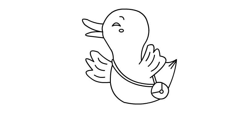 如何画鸭子的简笔画步骤