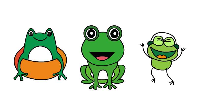 青蛙的三种画法