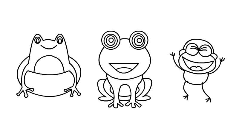 青蛙的三种画法