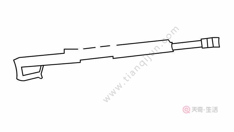 巴雷特狙击枪简笔画巴雷特狙击枪的画法