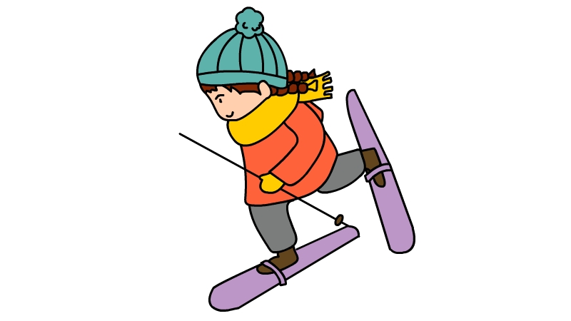 滑雪简笔画
